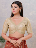 Joban Fashion Women Silk Light-Gold Stitched Blouse