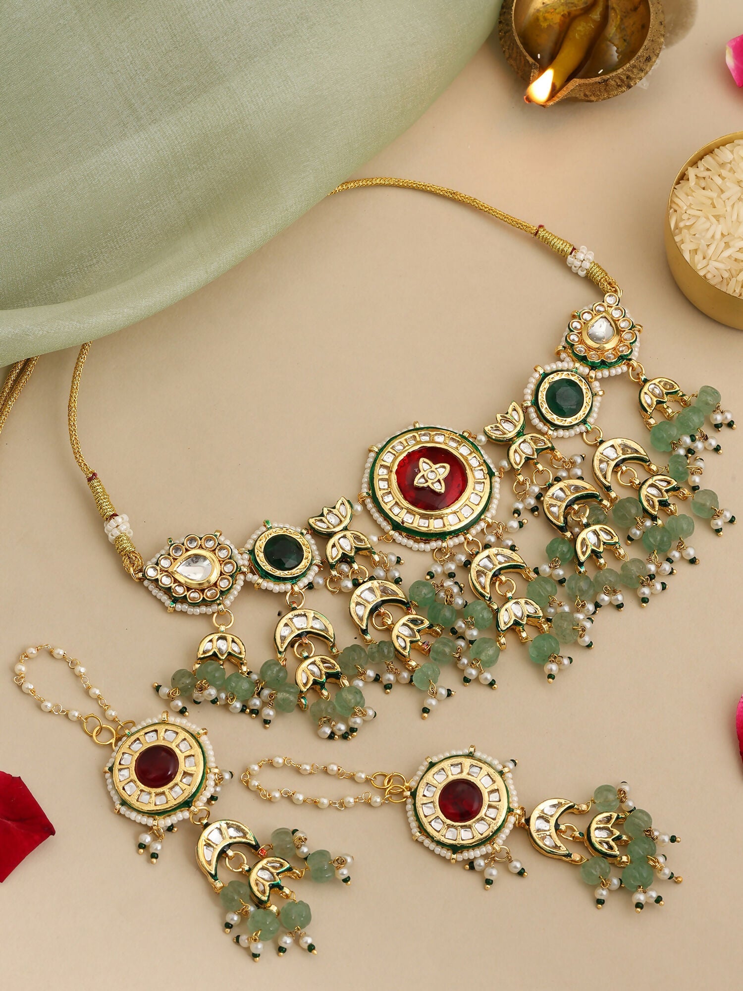 Ruby Raang Royal Choker Set