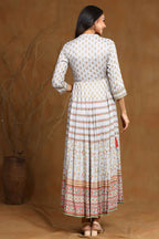 Juniper Women Grey Rayon Embroidered Flared Dress - Distacart