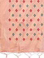 Shree Shyam Fashion Neerja Peach Linen Cotton Saree