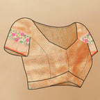 Lorenvalley Fashion Orange Soft Silk Woven Design with Zari Weaving Leheriya Design Saree