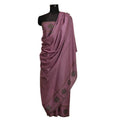 Nizalia Handmade Sozni Work Mouve Pashmina