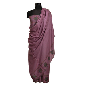 Nizalia Handmade Sozni Work Mouve Pashmina - Limited Time Offer