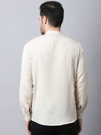 Even Apparels Cream Pure Cotton Kurta With Side Placket - Distacart