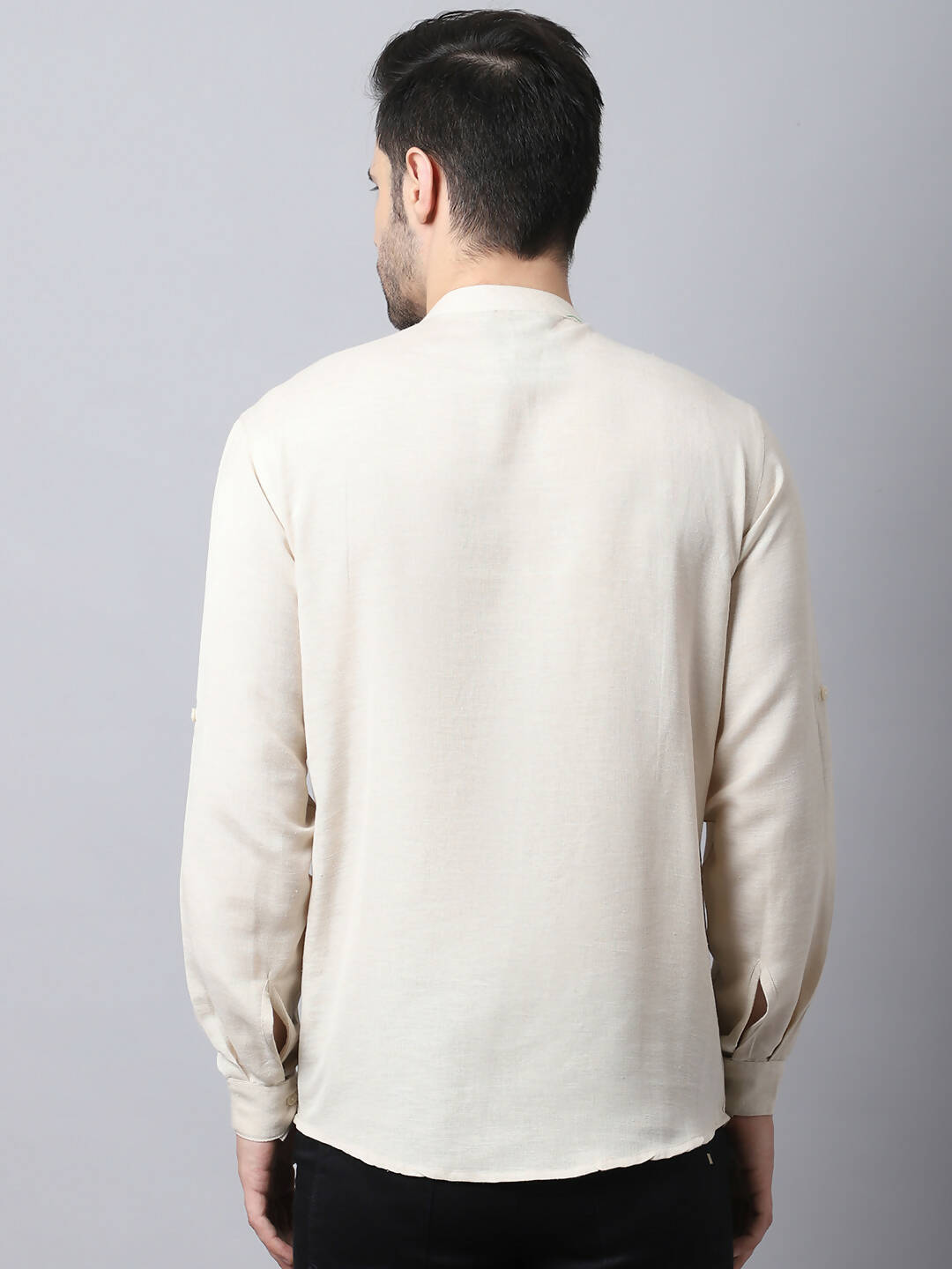 Even Apparels Cream Pure Cotton Kurta With Side Placket - Distacart