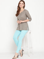 TAG 7 Pack of 2 Blue & Brown Ankle Length Leggings