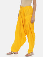 Souchii Mustard Yellow Solid Patiala - Distacart