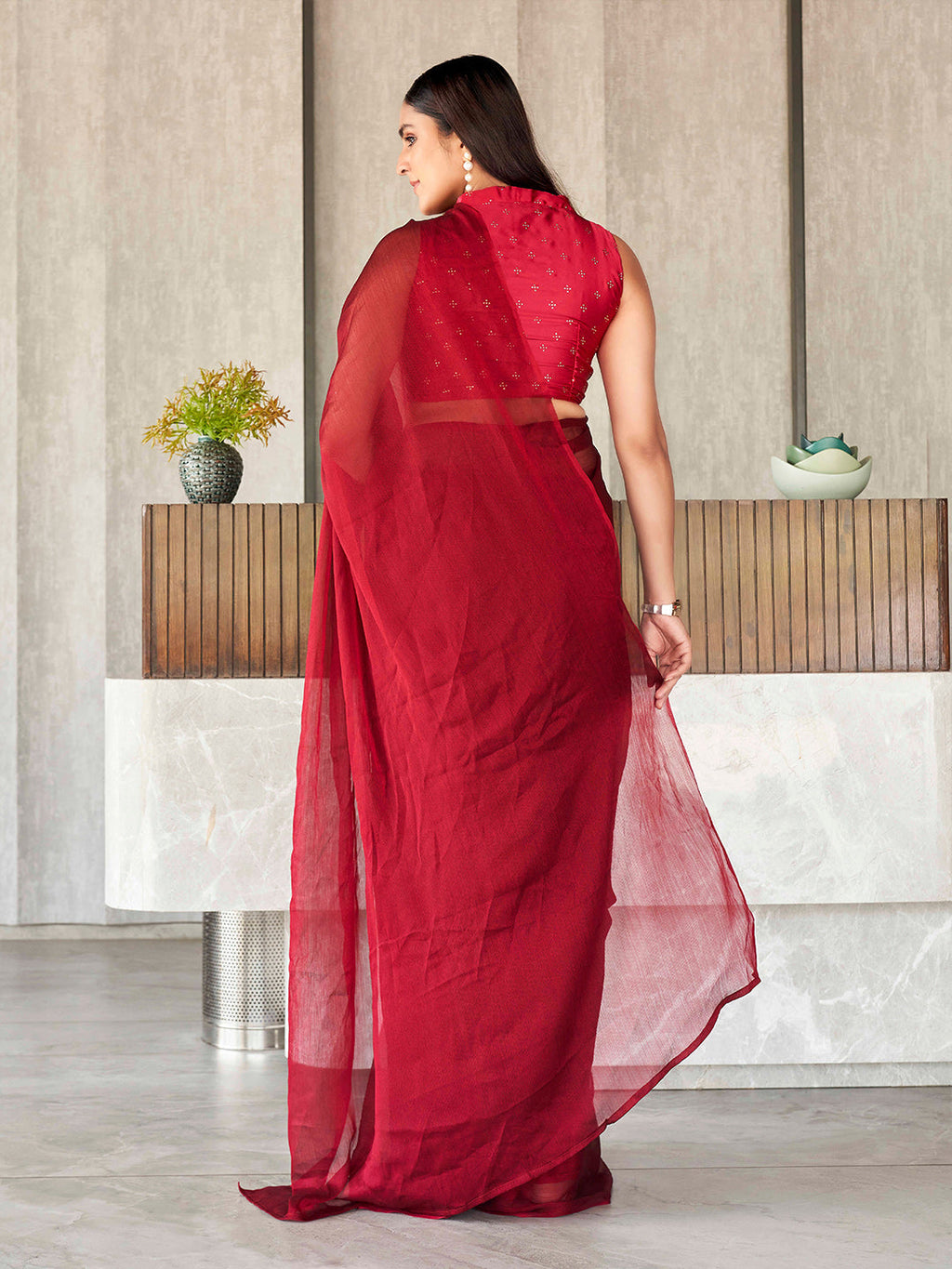 Tikhi Imli Polyester Ready to Wear Saree - Distacart