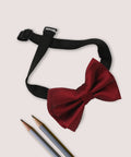 Manet Boys Solid Double Layer Bow - Maroon