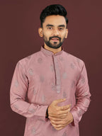 Anaita Pink Embroidered Silk Straight Kurta