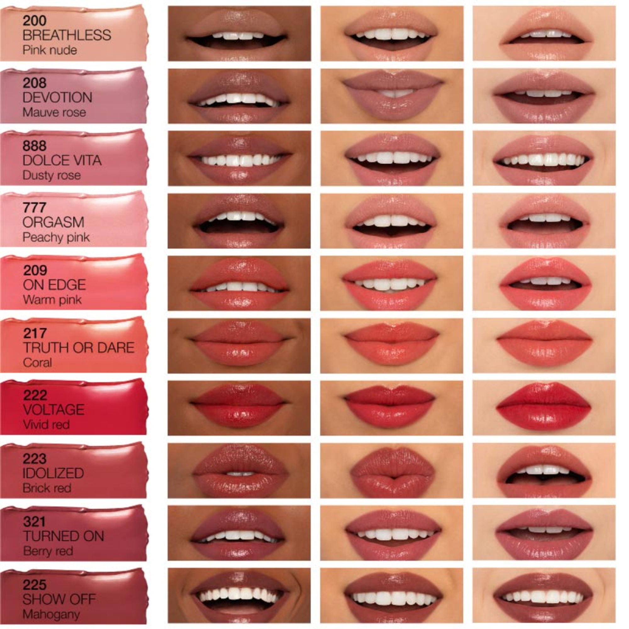 NARS Afterglow Sensual Shine Lipstick - Breathless