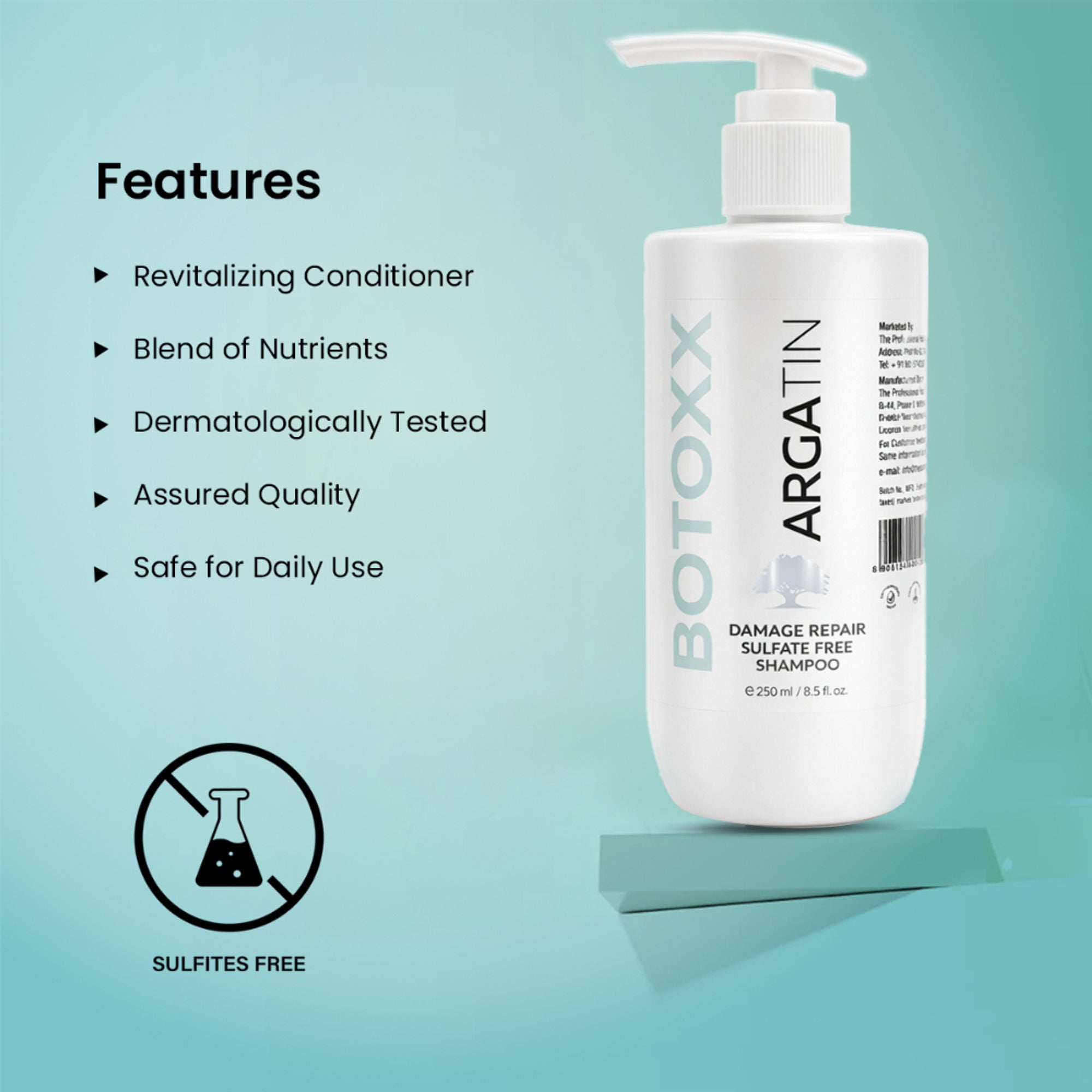 Argatin Botox Damage Repair Sulfate Free Shampoo - Distacart