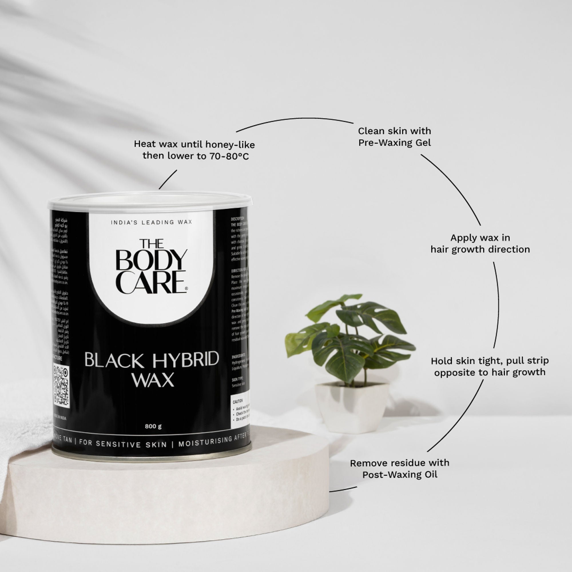 The Body Care Black Hybrid Wax Jar