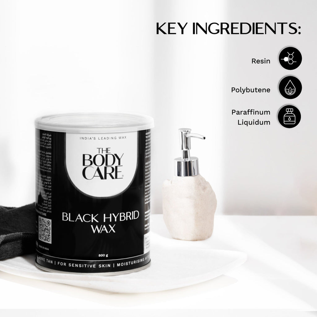 The Body Care Black Hybrid Wax Jar