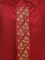 Sethukrishna Men Maroon Embroidered Dhoti Pant - Distacart
