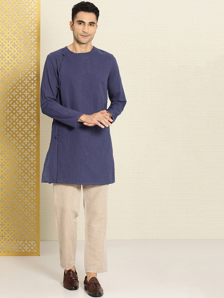 House of Pataudi Rozana Pure Cotton Angrakha Kurta