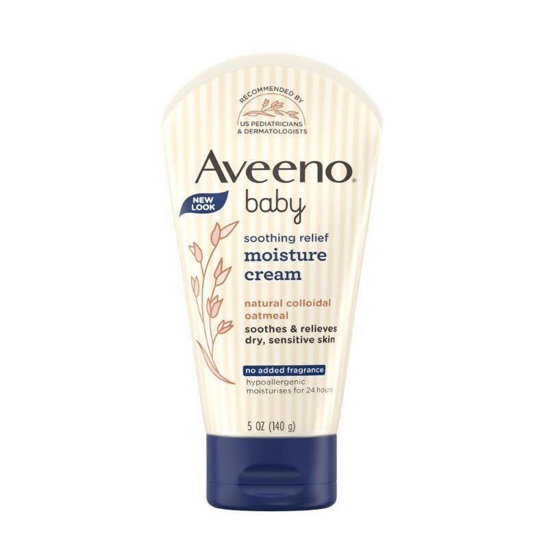 Aveeno Baby Soothing Relief Moisture Cream, 24-Hour Protection for Dry, Itchy or Sensitive Skin