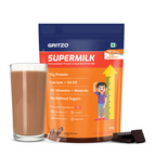 Gritzo SuperMilk Height+ Health Drink for 10-12y Girls - Double Chocolate Flavor - Distacart