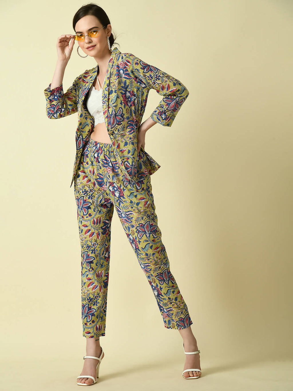 Myshka Women's Multi Cotton Printed jacket