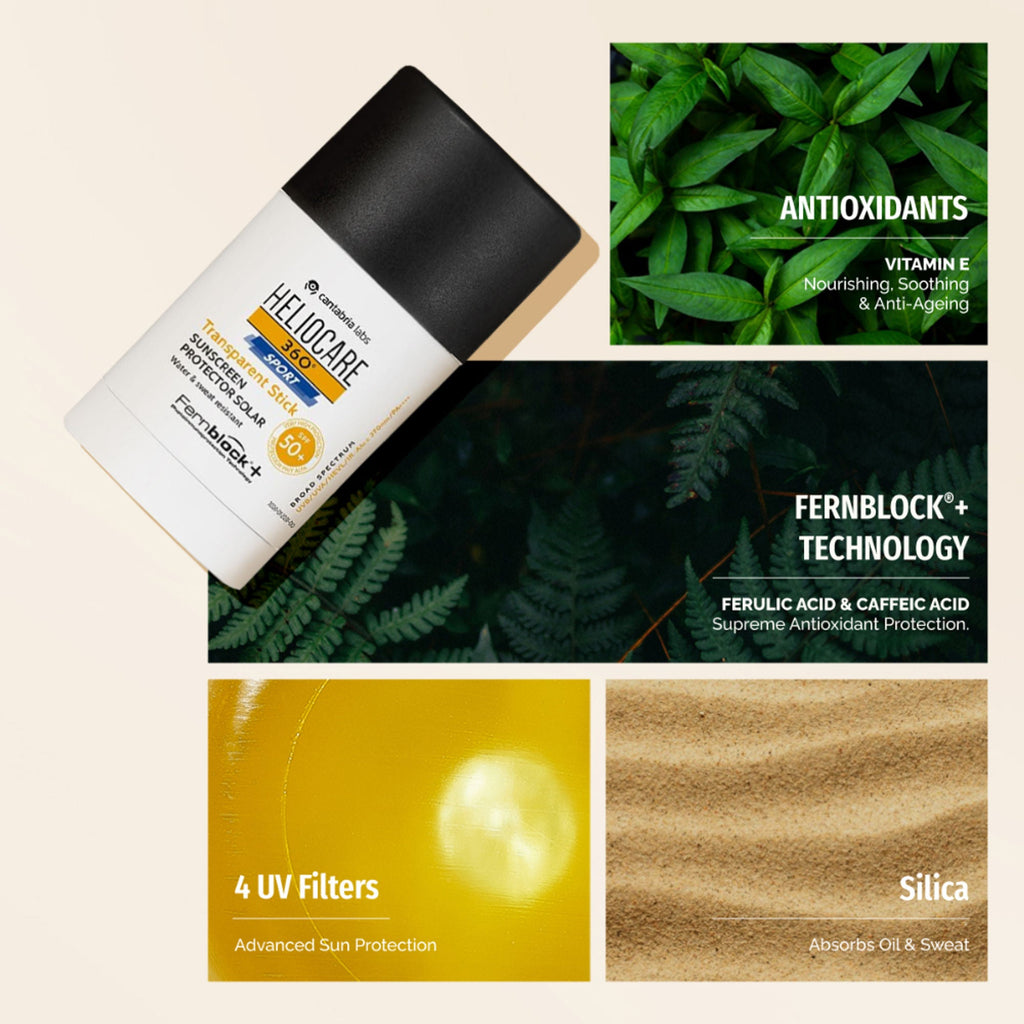 Heliocare 360 Sport Transparent Sunscreen Stick SPF 50+