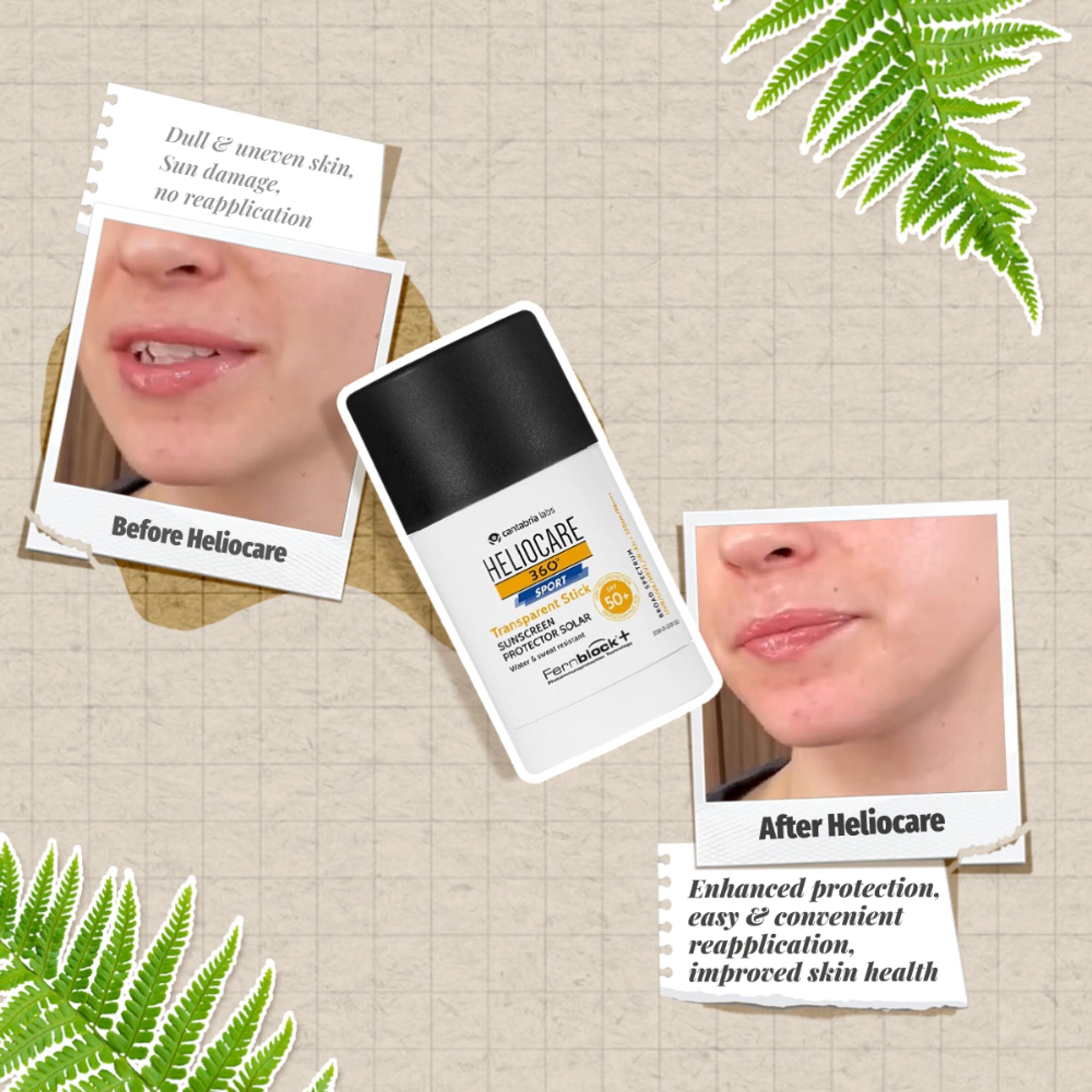 Heliocare 360 Sport Transparent Sunscreen Stick SPF 50+