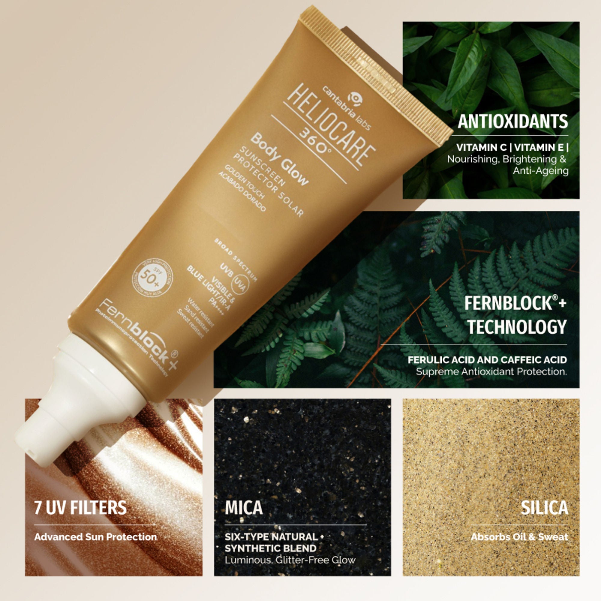 Heliocare 360 Body Glow SPF 50+ Body Sunscreen