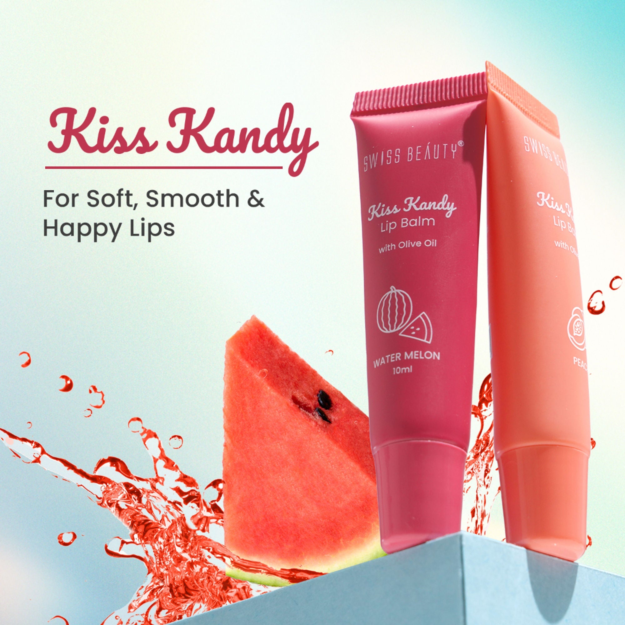 Swiss Beauty Kiss Kandy Tinted Lip Balm | Non-Sticky with Olive Oil & Vitamin E - 06 Coffee Bean - Distacart
