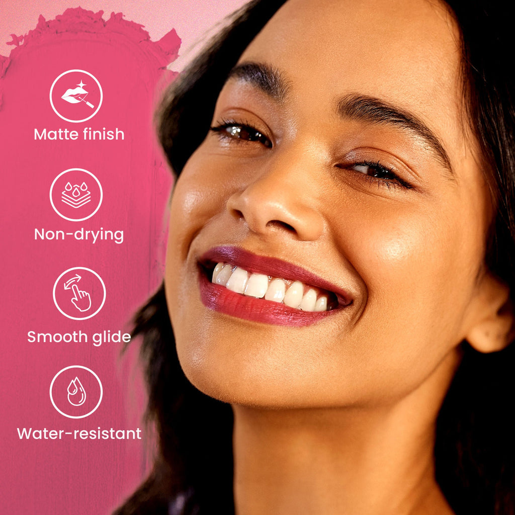 Swiss Beauty Pure Matte Lipstick , Non-Drying, Smooth Glide, Long Lasting - 202 Peaches N Cream - Distacart