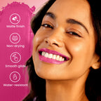 Swiss Beauty Pure Matte Lipstick , Non-Drying, Smooth Glide, Long Lasting - 205 Lush Pink - Distacart