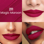 Swiss Beauty Pure Matte Lipstick , Non-Drying, Smooth Glide, Long Lasting - 211 Magic Maroon - Distacart