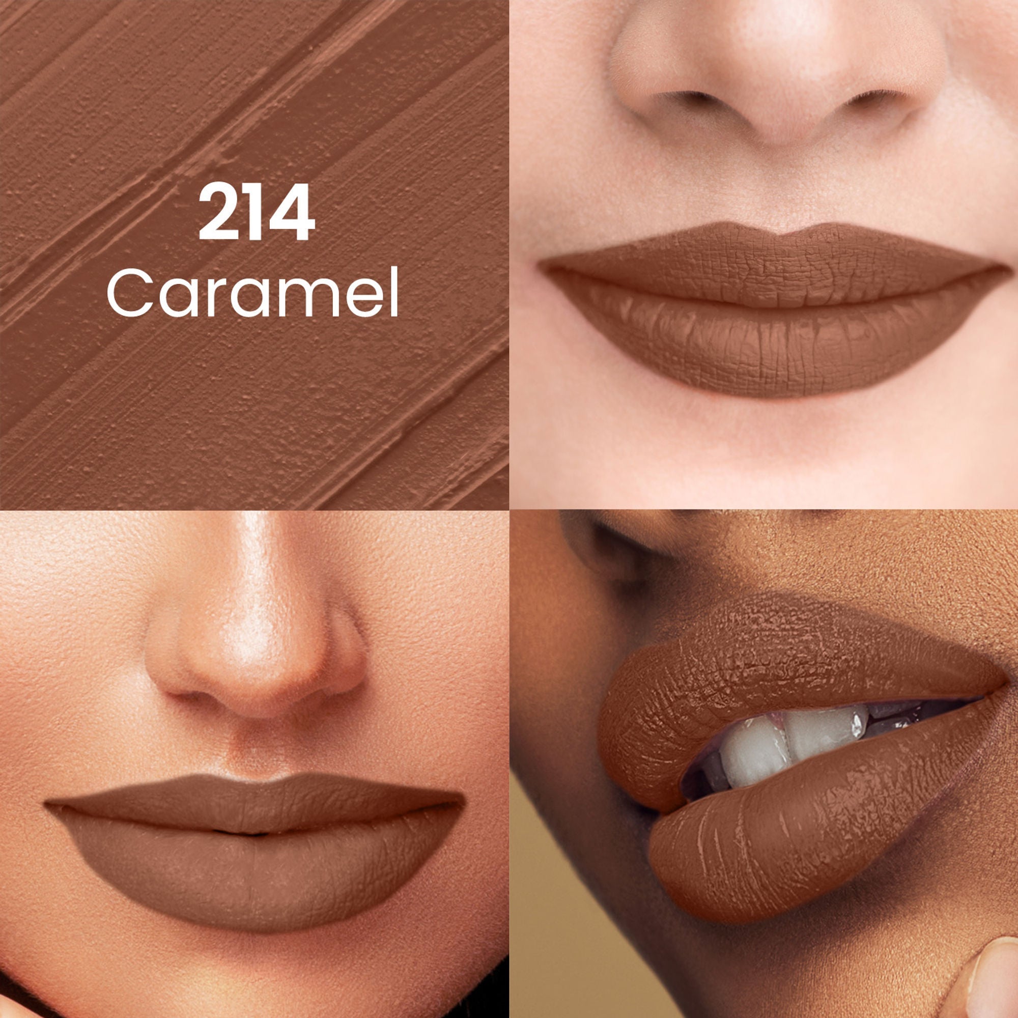 Swiss Beauty Pure Matte Lipstick , Non-Drying, Smooth Glide, Long Lasting - 214 Caramel - Distacart