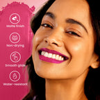 Swiss Beauty Pure Matte Lipstick , Non-Drying, Smooth Glide, Long Lasting - 219 Hot Pink - Distacart