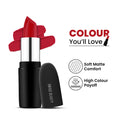 Swiss Beauty Pure Matte Lipstick , Non-Drying, Smooth Glide, Long Lasting - 220 Smoking Red