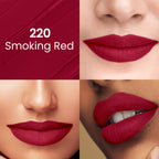Swiss Beauty Pure Matte Lipstick , Non-Drying, Smooth Glide, Long Lasting - 220 Smoking Red - Distacart