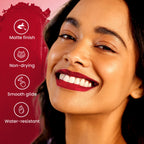 Swiss Beauty Pure Matte Lipstick , Non-Drying, Smooth Glide, Long Lasting - 221 Hot Red - Distacart