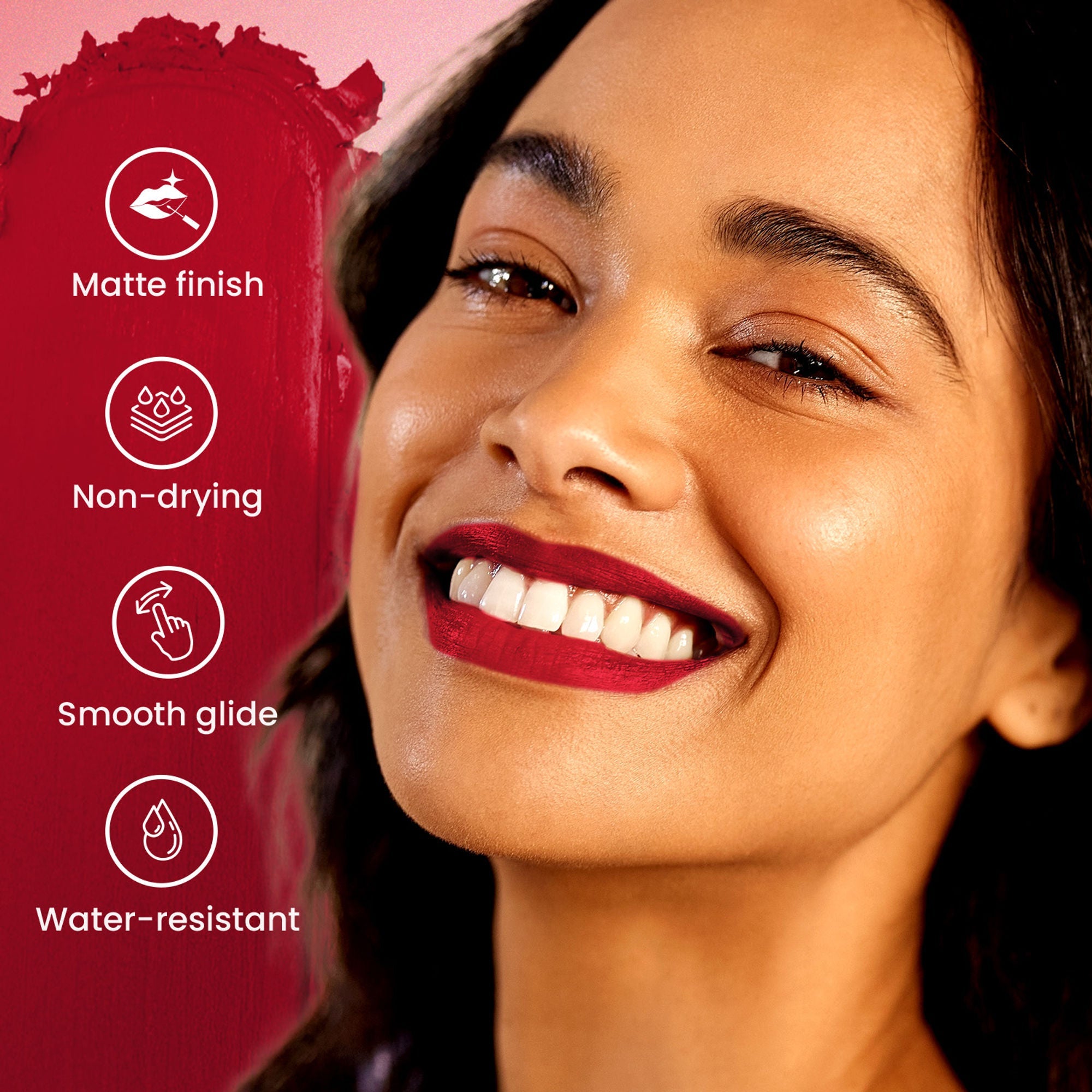 Swiss Beauty Pure Matte Lipstick , Non-Drying, Smooth Glide, Long Lasting - 221 Hot Red - Distacart