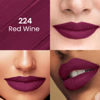 Swiss Beauty Pure Matte Lipstick , Non-Drying, Smooth Glide, Long Lasting - 224 Red Wine - Distacart