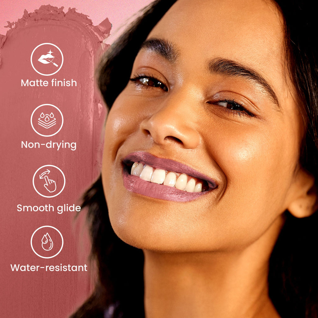 Swiss Beauty Pure Matte Lipstick , Non-Drying, Smooth Glide, Long Lasting - 213 Bare - Distacart
