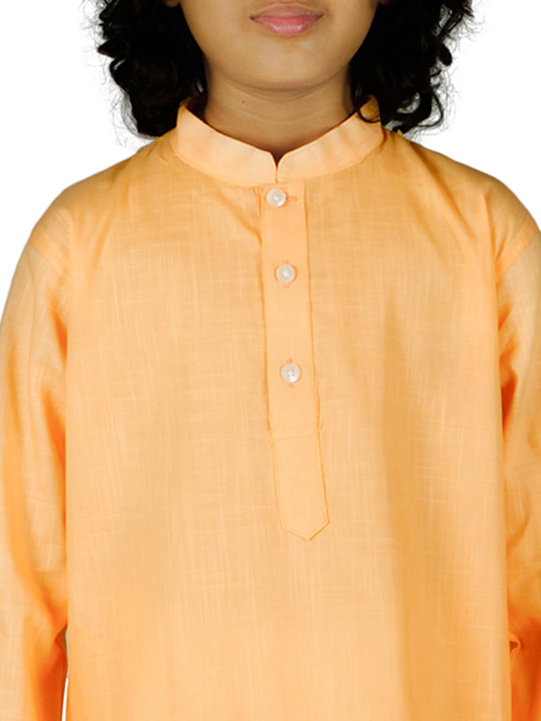 Sethukrishna Boys Orange Pure Cotton Kurta with Pyjama