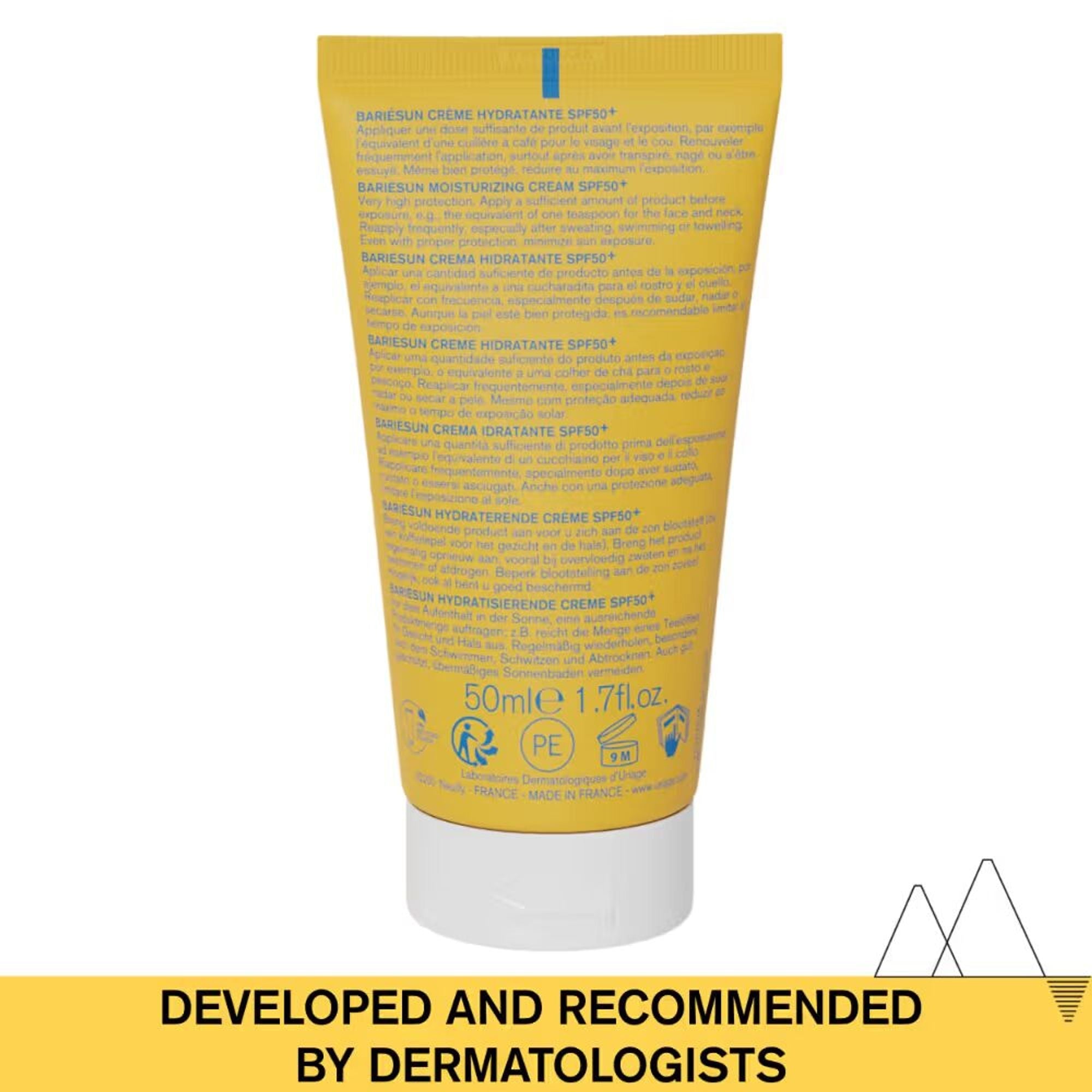 Uriage Bariesun Moisturizing Sunscreen SPF50+ Prevents Sun Damage & Skin Aging Dermat Recommended