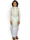 Sethukrishna Boys Cream-Coloured Kurti with Salwar