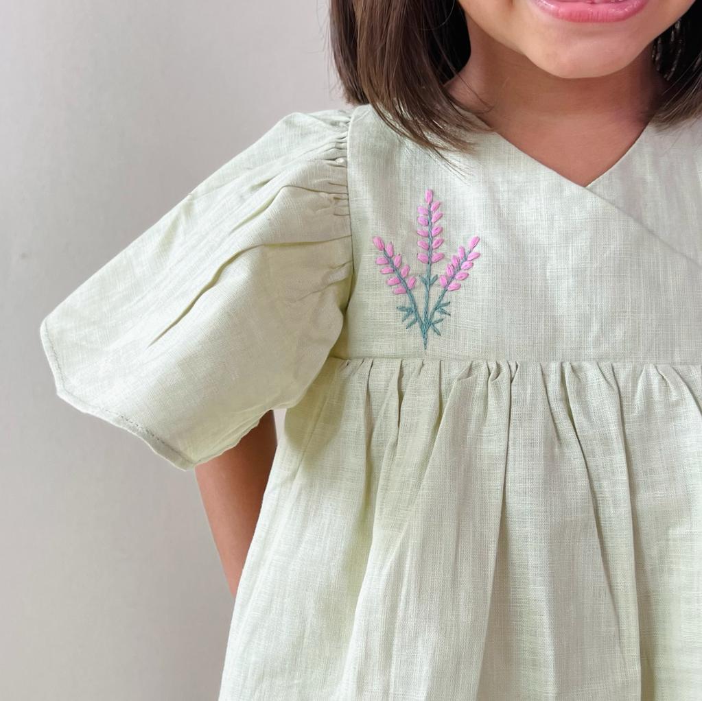 ArthLife Pale Green Angrakha Dress
