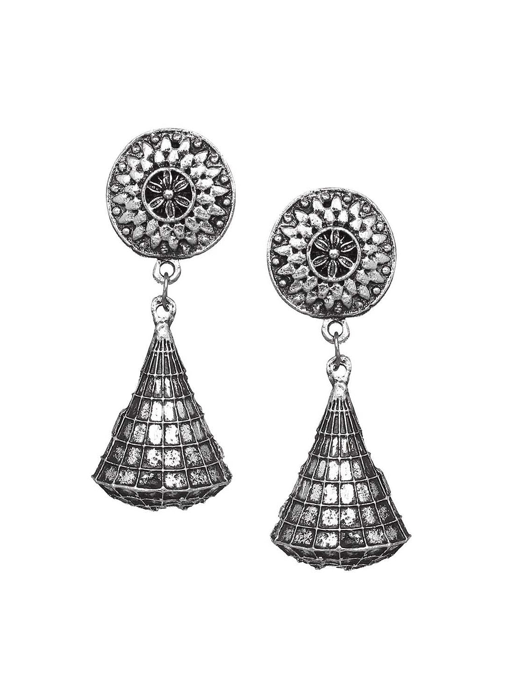 Cardinal Silver-Toned Oxidised Women Jewellery Set - Distacart