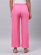 Souchii Women Pink Liva Palazzos - Distacart