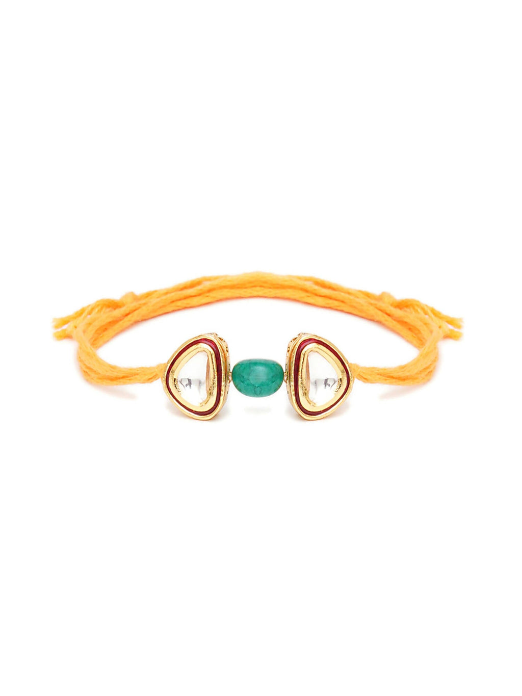 Designer kundan Rakhi - Ruby Raang - Distacart