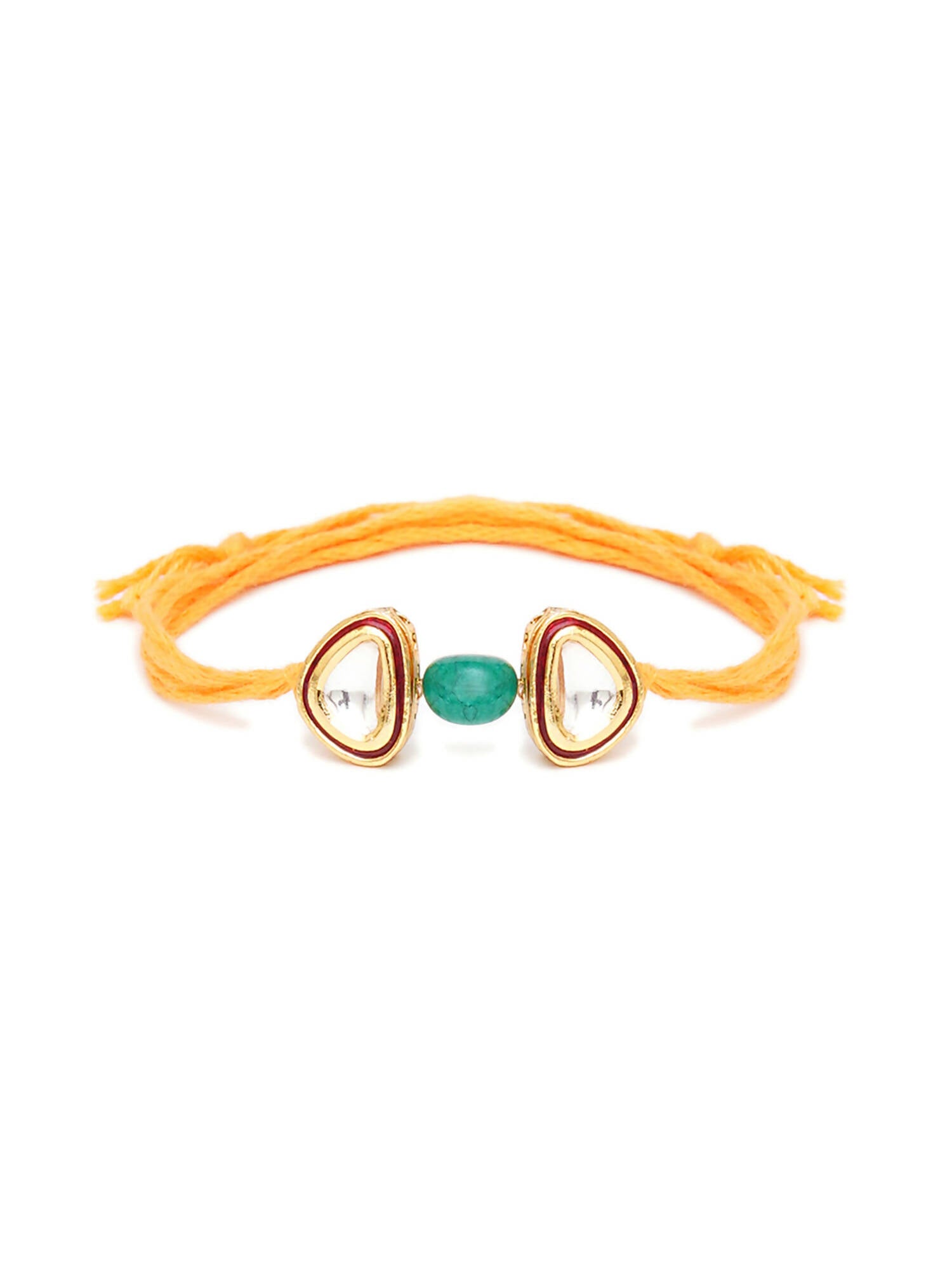 Designer kundan Rakhi - Ruby Raang - Distacart