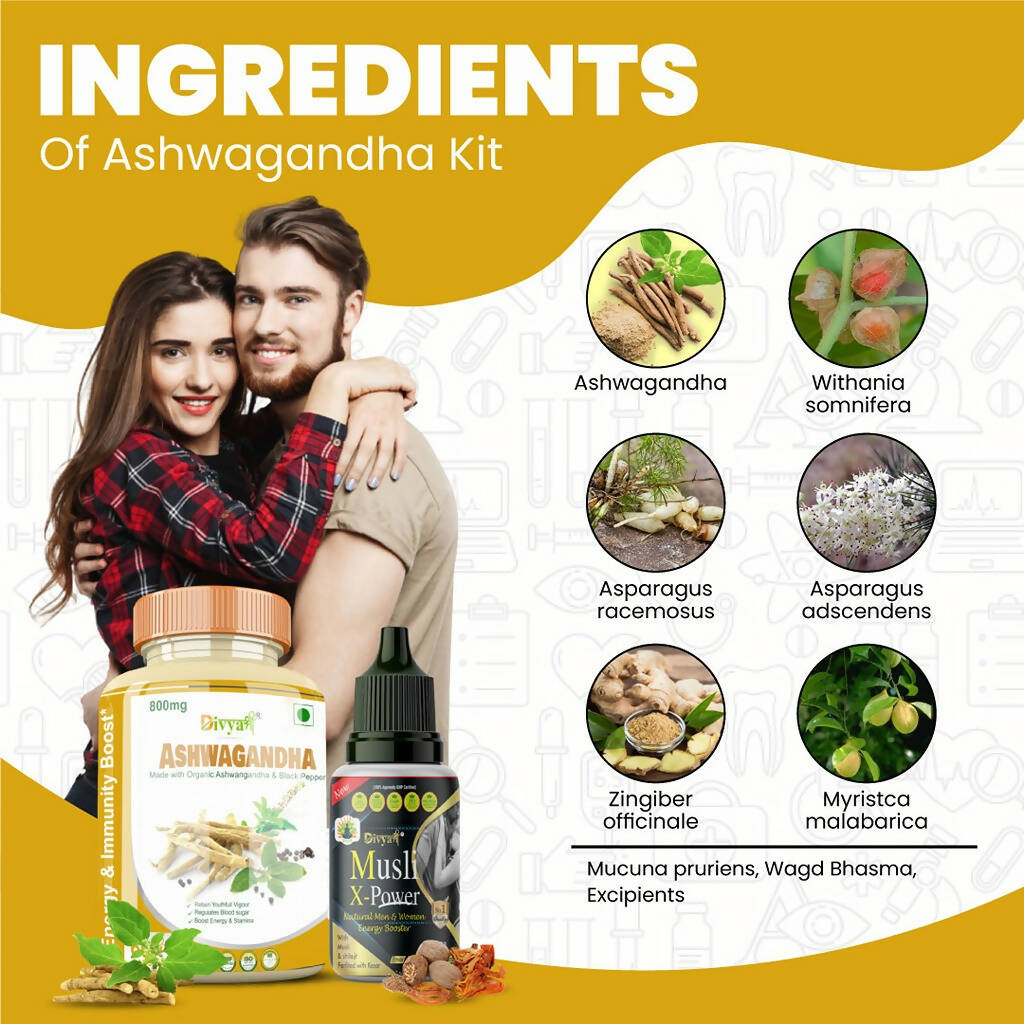 Divya Shree Ashwagandha Capsule & Musli Oil Combo - Distacart