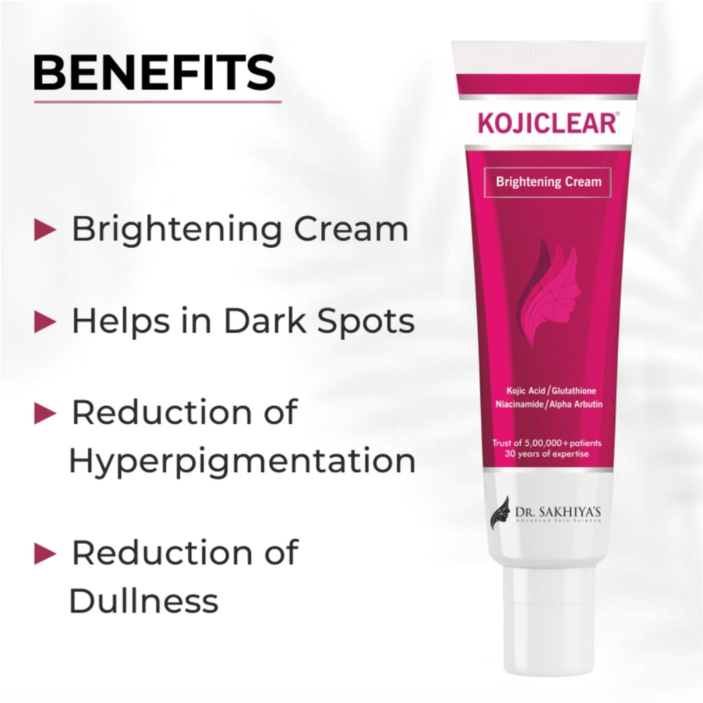 Dr.Sakhiya Kojiclear Whitening Brightening Tan Removal Face Cream with Kojic Acid Glutathione - Distacart