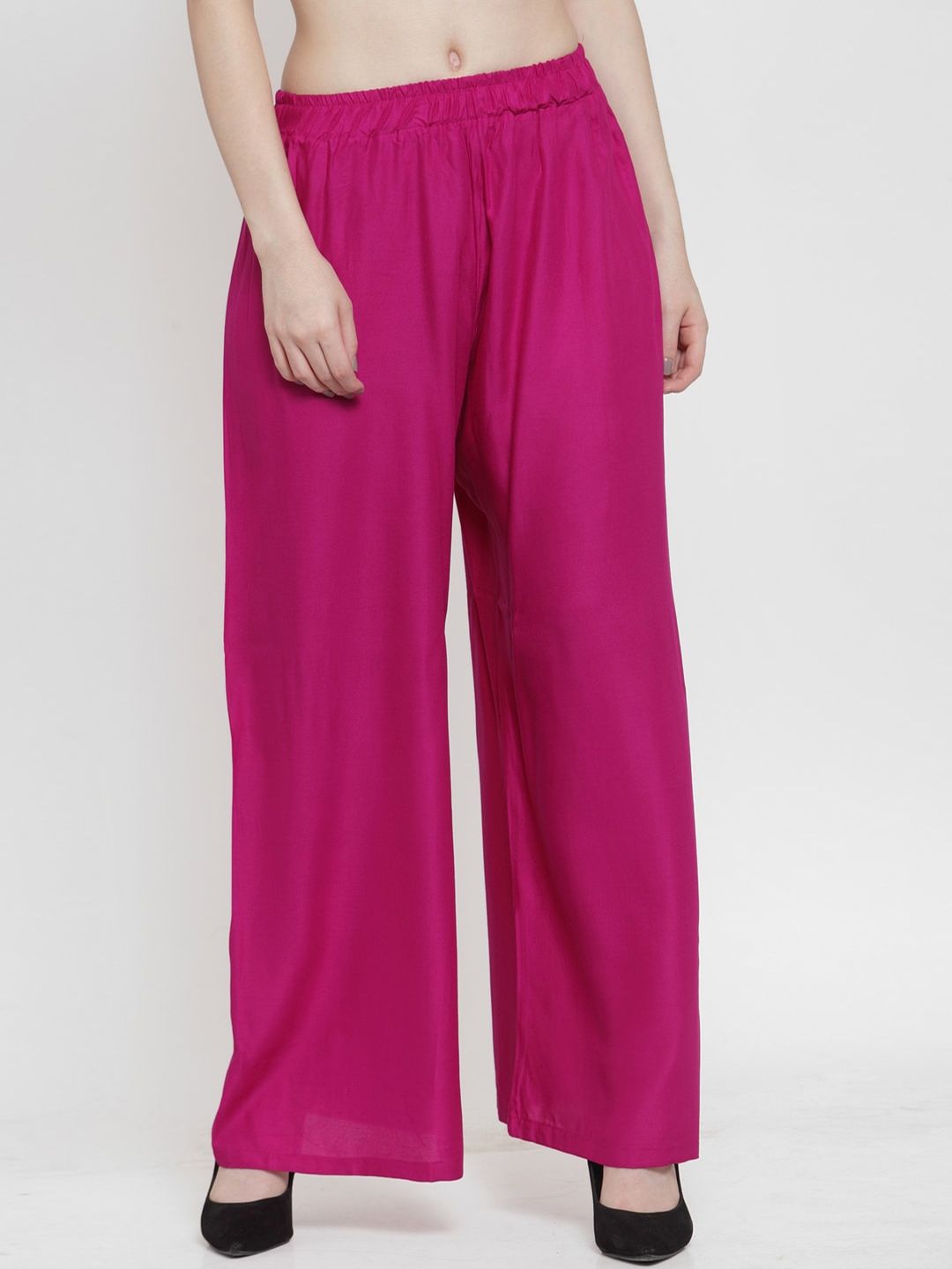 TAG 7 Women Pack Of 2 Solid Straight Palazzos