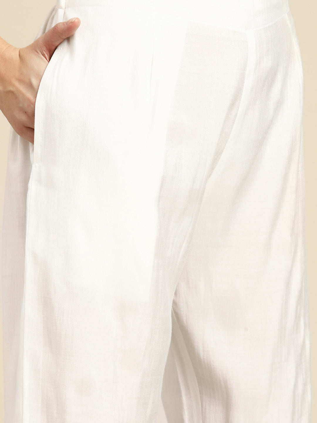 Sangria Ethnic Motifs Yoke Design Regular Thread Work Kurta with Trousers & With Dupatta